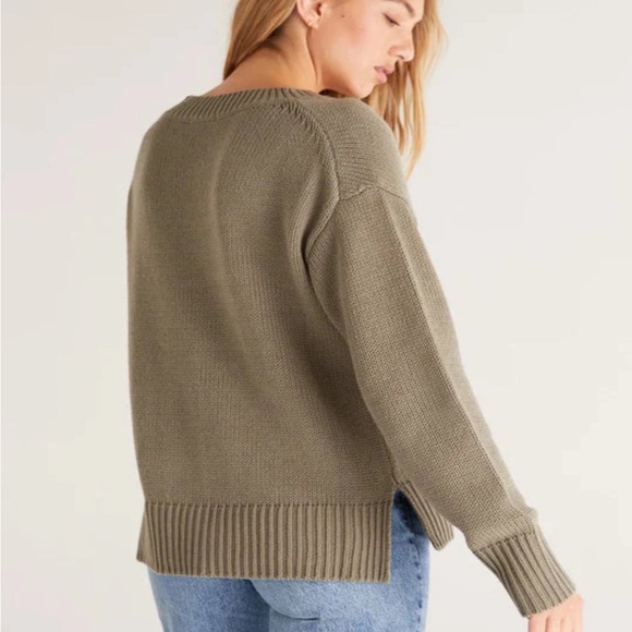 Z Supply Sona crew neck sweater smoke sage - Picture 3 of 6